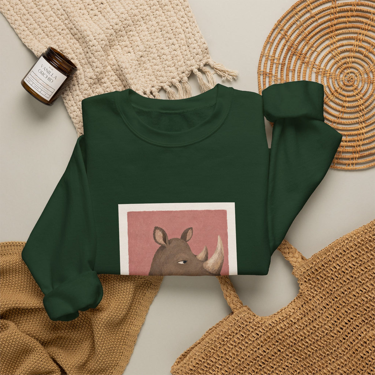 Rhino Portrait Sweatshirt