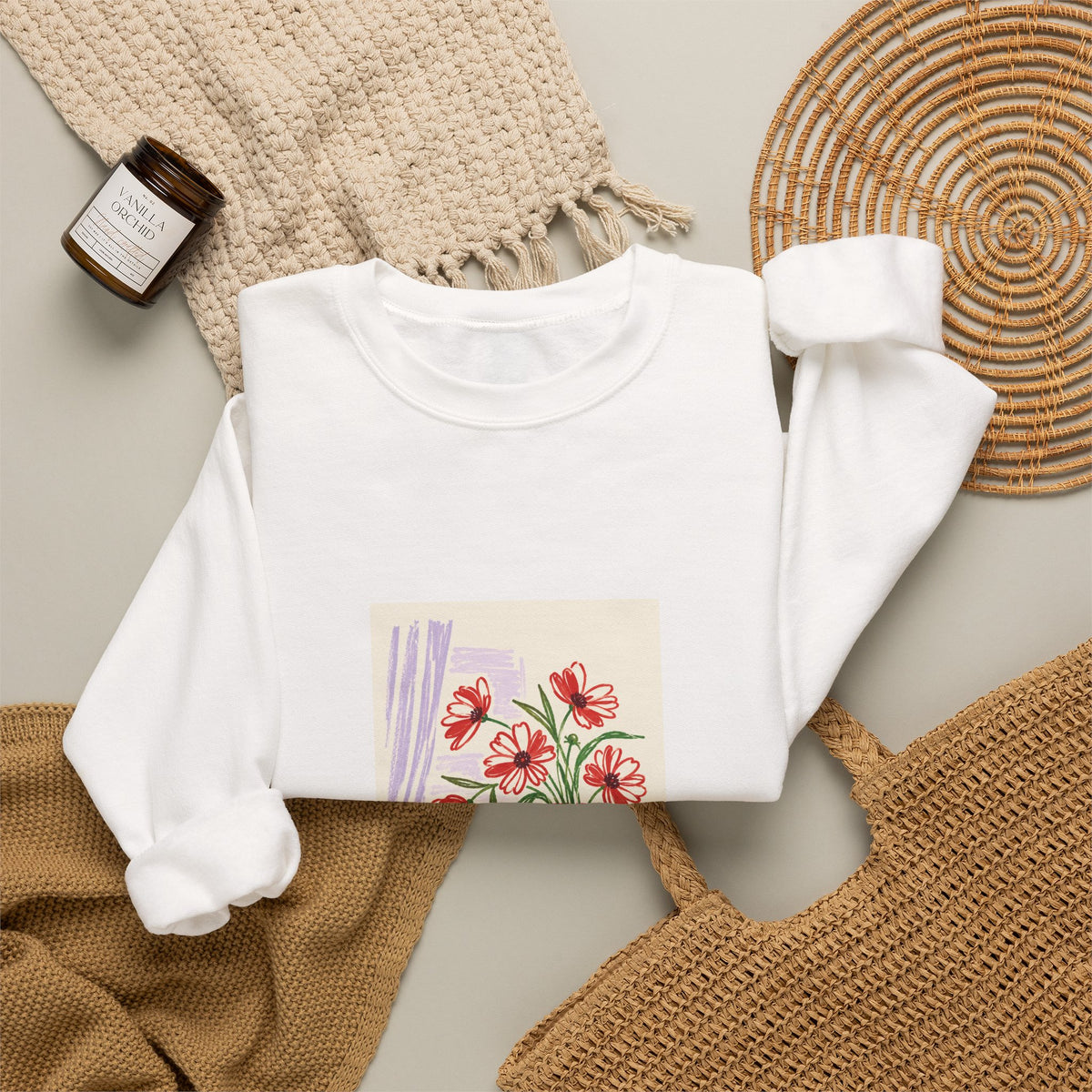Pink Vase and Lemon Sweatshirt