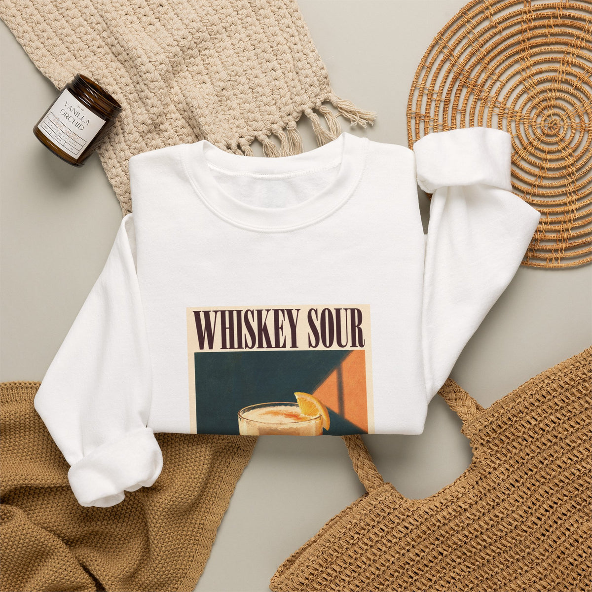 Whiskey Sour Cocktail Sweatshirt
