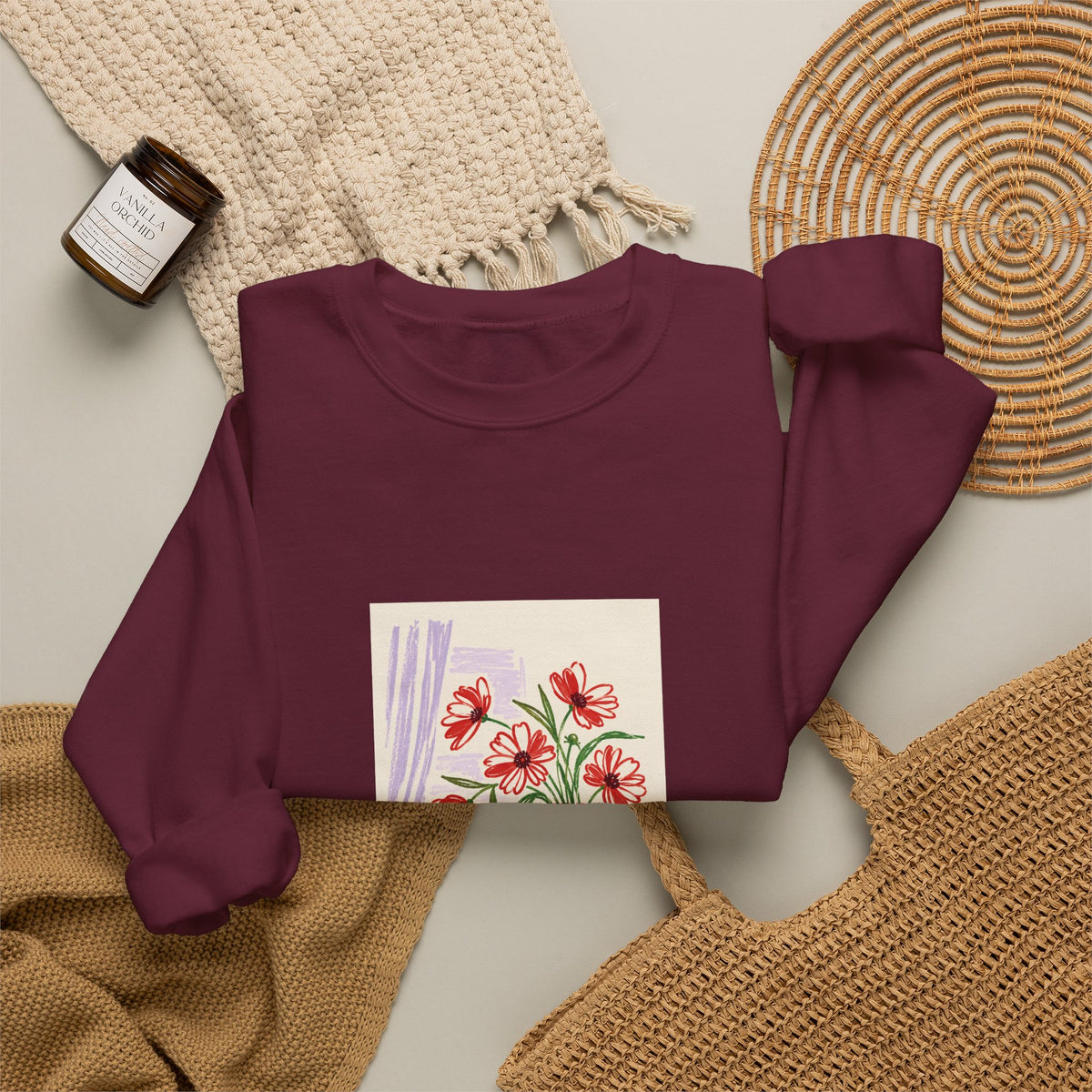 Pink Vase and Lemon Sweatshirt