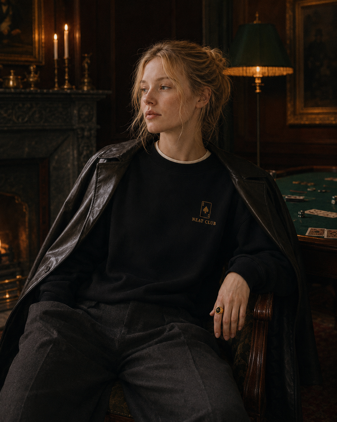 Midnight Session Black Graphic Sweatshirt