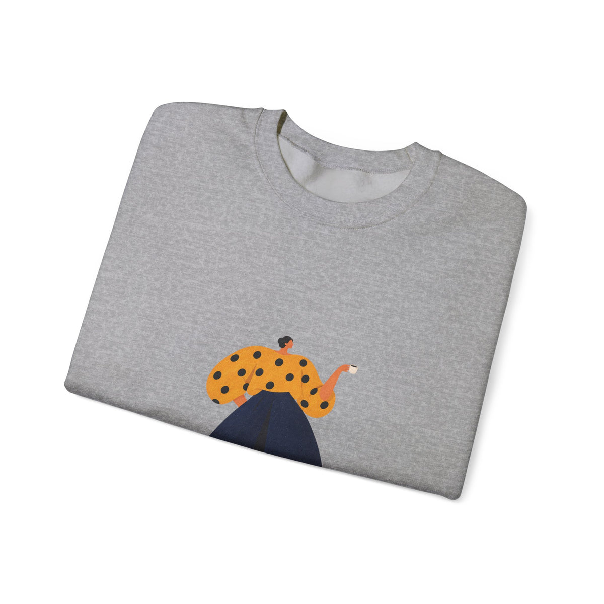 Woman in Yellow Polka Dot Blouse