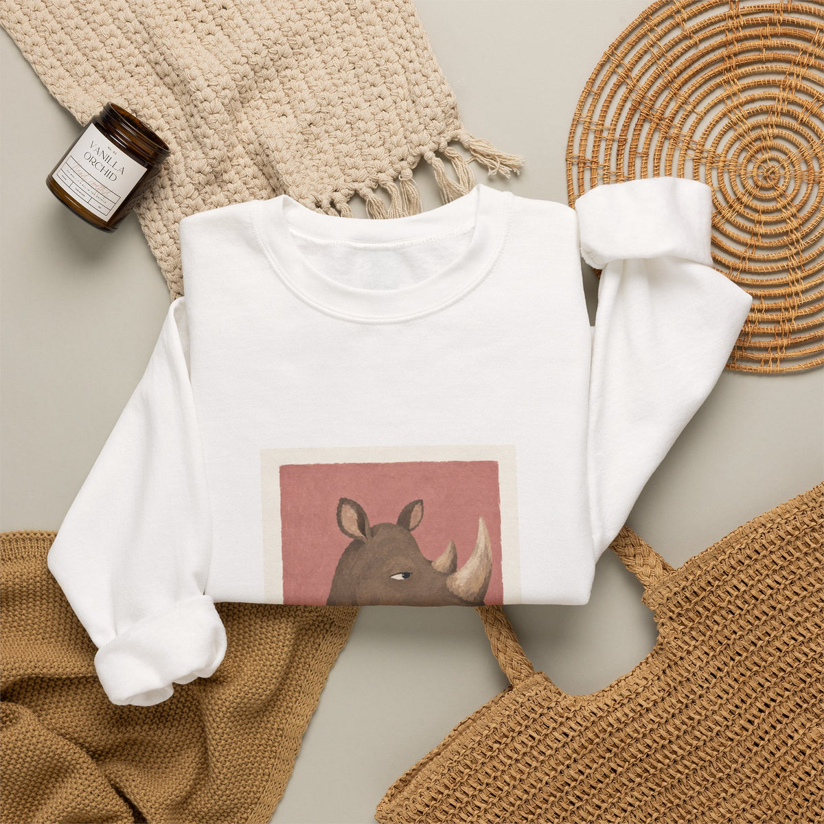Rhino Portrait Sweatshirt