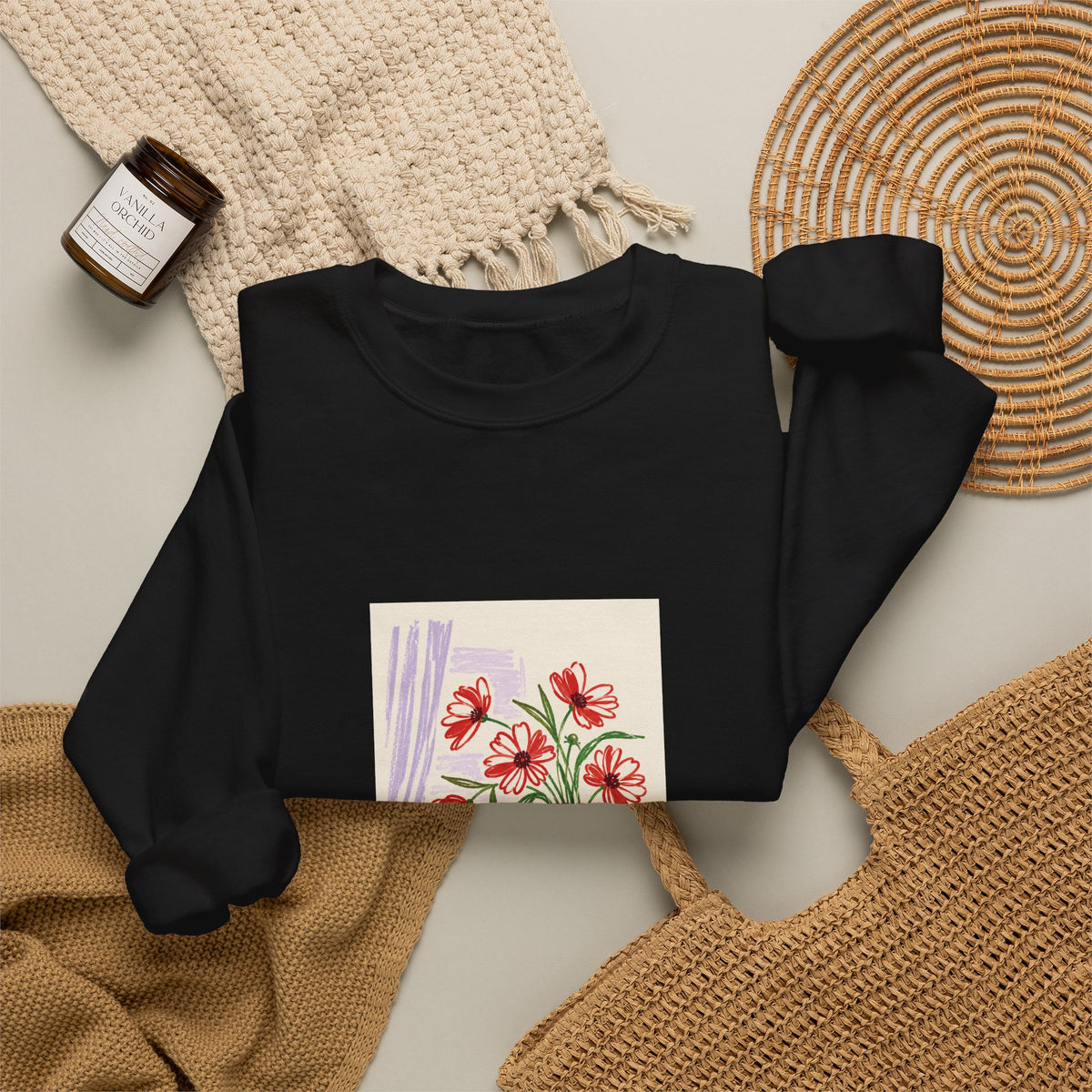 Pink Vase and Lemon Sweatshirt