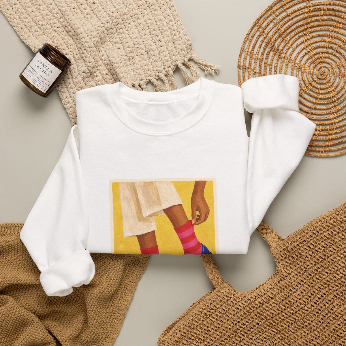 Retro Socks & Loafers Sweatshirt